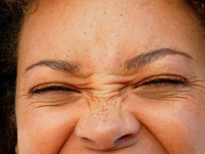 wrinkled nose
